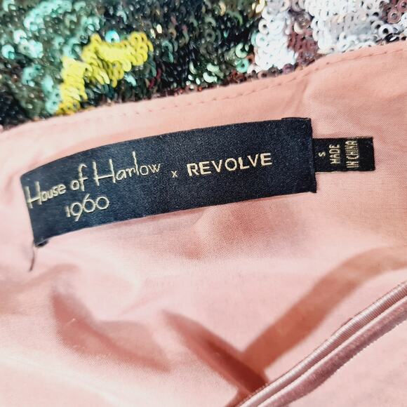 House of Harlow 1960 x REVOLVE Nicoleta Dress in Rose Gold Floral Small - Picture 10 of 14